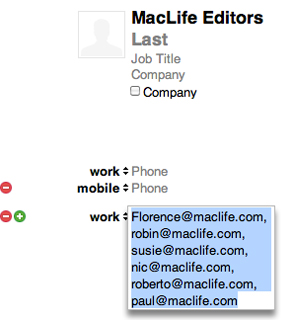 iOS Address Groups